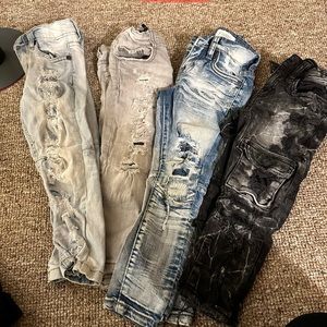 Barely worn biker jeans size 3/4T (selling all 4 for one price)!